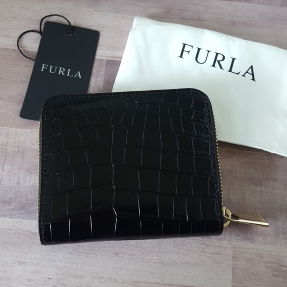 Furla Wallet Crocodile Zip Around NWT - Picture 3 of 8